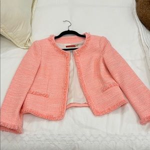 Alice & Olivia Pink Tweed Blazer